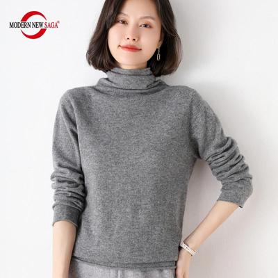 Femmes Pull À Col Roulé 100% Laine Mérinos MODERNE NOUVELLE SAGA Pulls En Cachemire Tricoté Pull Hiver Femme Pull Top En Tricot