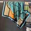 90×90Cm  Retro Double-Sided Printed Scarf Neck Scarf High-End Fashion Age-Reducing Silk Scarf Fashionable Scarf With Shawl