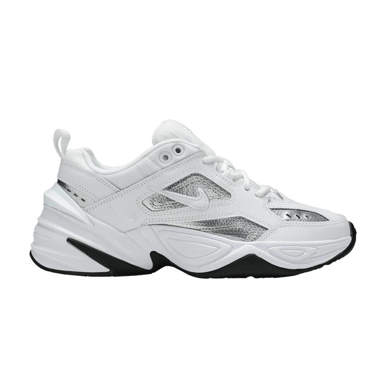 Nike M2K Tekno White Metallic Silver Black (Women s) 38
