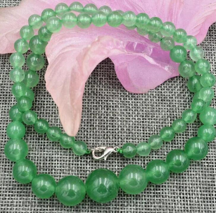 

Круглое колье с зеленым натуральным изумрудом диаметром 6–14 мм, 18 дюймов