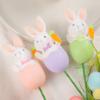 Easter Bunny Picks with Pastel Eggs DIY Floral Arrangement Decor Cute Spring Party Decoration Reusable Craft Accessories for Home Centerpiece