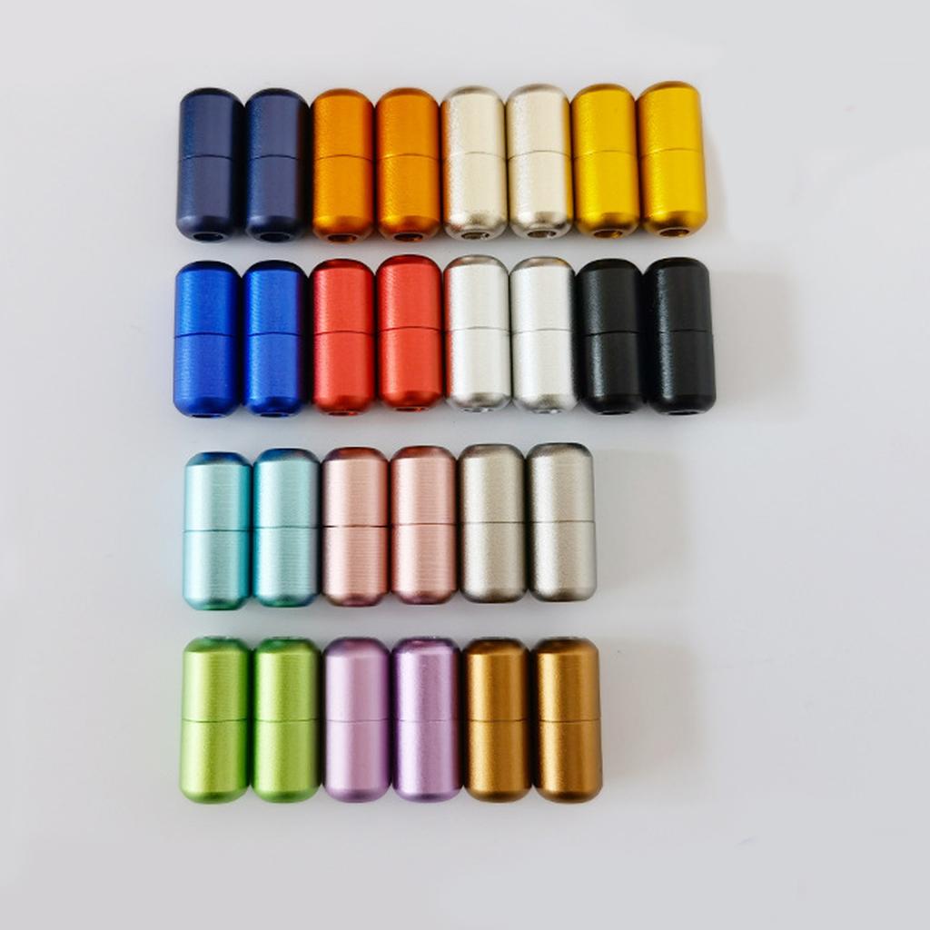 5 Pairs Colorful Aluminum Lazy Shoelace Capsule Buckles No Tie Fasteners Fit Flat Shoelaces Shoe Accessories