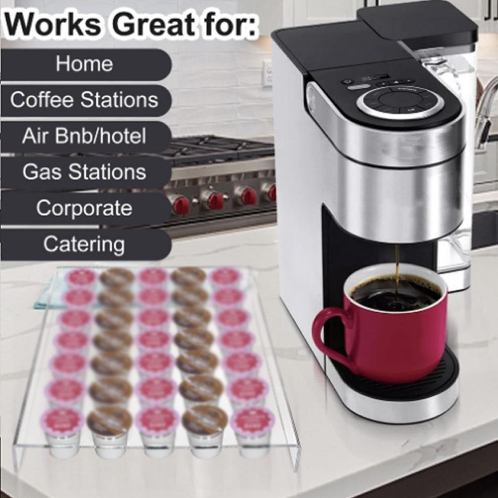 35 Hole Acrylic Coffee Capsule Holder Transparent Display Stand For Coffee Coffee Holder Display Rack Coffee Capsule Stand