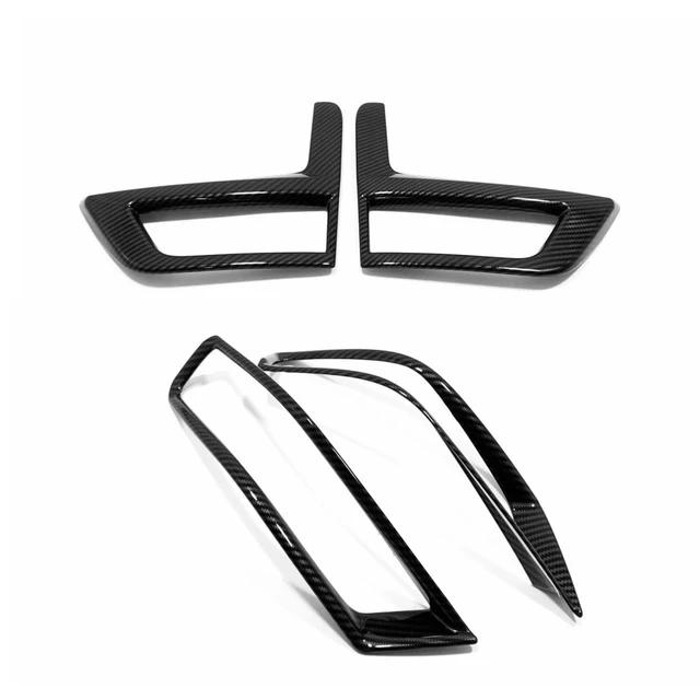 For Nissan X-Trail X Trail T32 Rogue  2017 -  ABS carbonfiber front Rear Fog Light Lamp cover Foglight Decoration Cover Trim