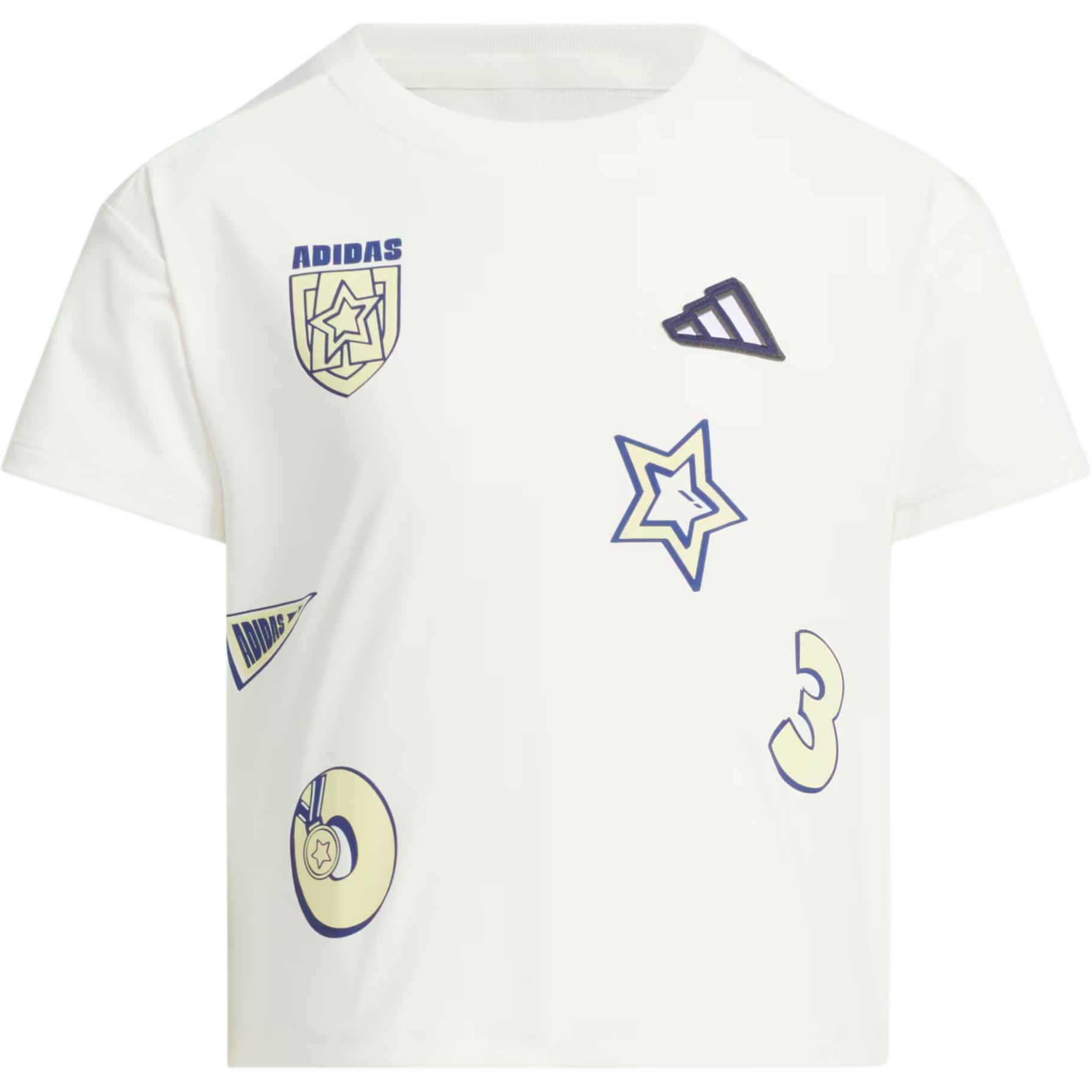 

Adidas T Shirt Jade White Children Aged 3 7 Years Old JM3438 140