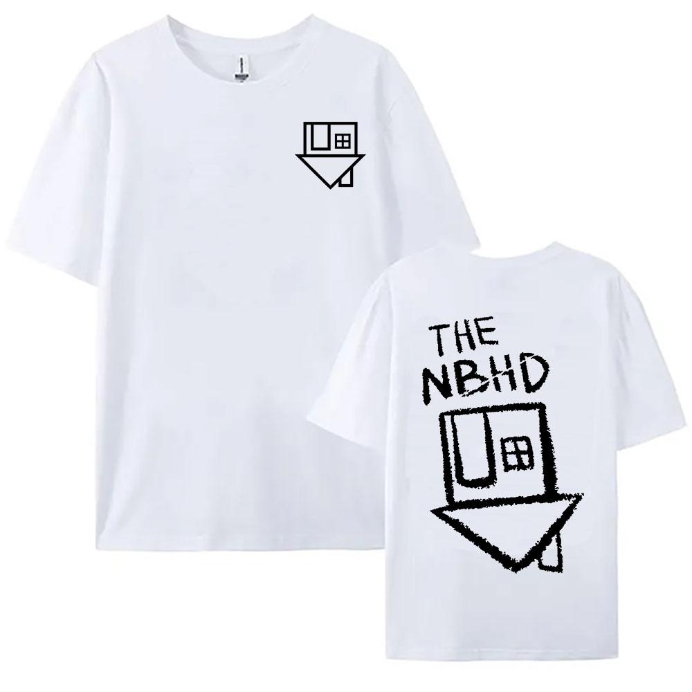 Women Tees Band The Neighbourhood NBHD Printing Tshirts Short Sleeve Round Neck Cotton T-shirt Casual Hip Hop Unisex Streetwear