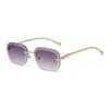 JYL TS Sunglasses UV Protection Frameless Wave Leopard Metal/3606