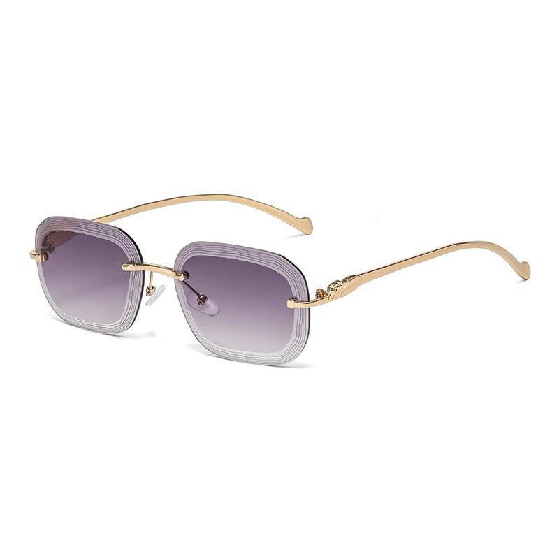 JYL TS Sunglasses UV Protection Frameless Wave Leopard Metal/3606