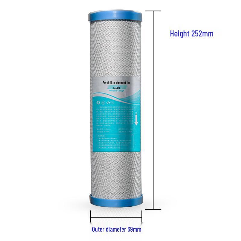 10-inch Carbon Sintered Water Purifier & 20-inch Flat Port Scale Inhibitor: Removes Scale & Chlorine.