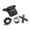Womens Punk PU Shoulder Bag With Rivets Chain Detail Tactical Waist Pack Halloween Outdoor Riding Daily Wear