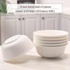 Pure White Ceramic Noodle & Soup Bowls - Set of 6