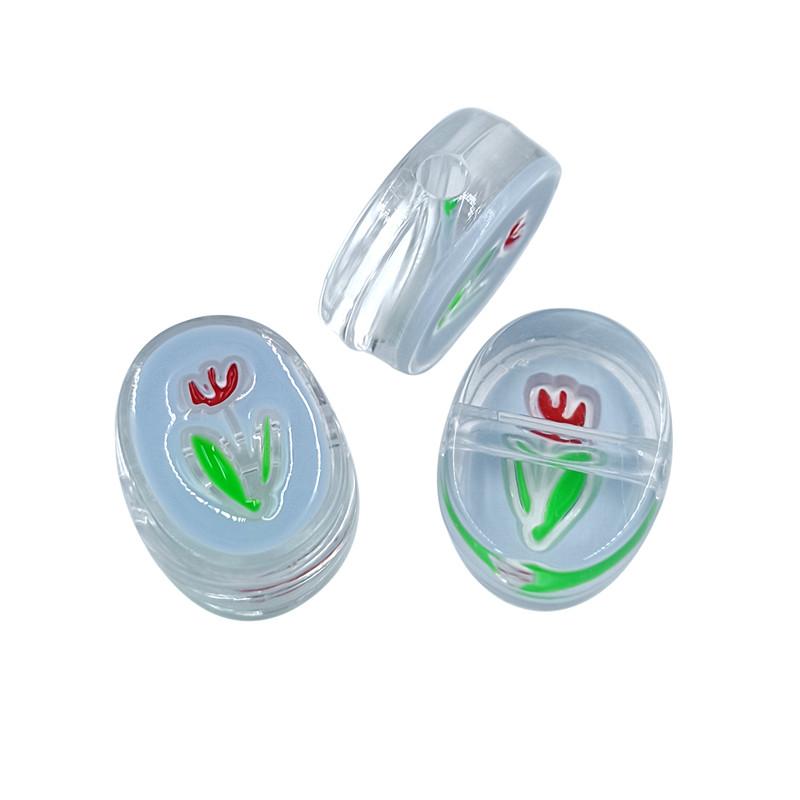 Kreativ für Schmuckherstellung 3 Stück Blume Hundeform Acrylperlen Anhänger Halskette Armband Großhandel DIY Fundstücke