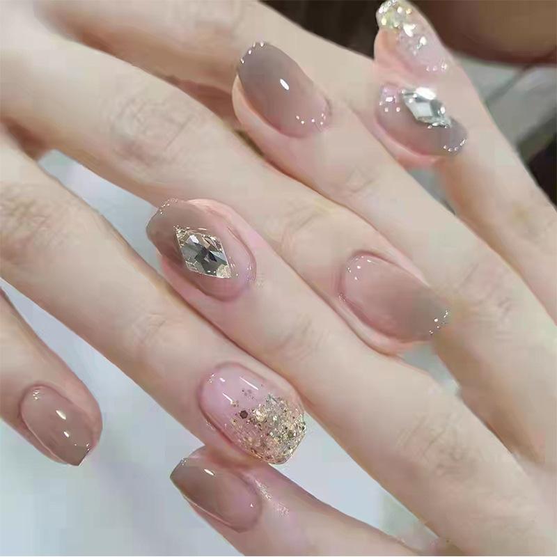 24Pcs Long Stiletto Press On Nails Cow Print And Black Snake French Tip Full Cover False Nails