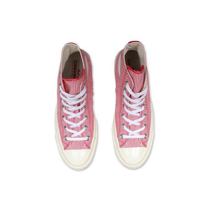 Converse Chuck Taylor All Star High Top Canvas Sneakers Unisex Sneakers Red White 161375C