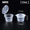 50Pcs Plastic Sauce Jars With Lids Food Sauce Cup Disposable Leak-Proof Packaging Containers Salad Dressings Seasoning