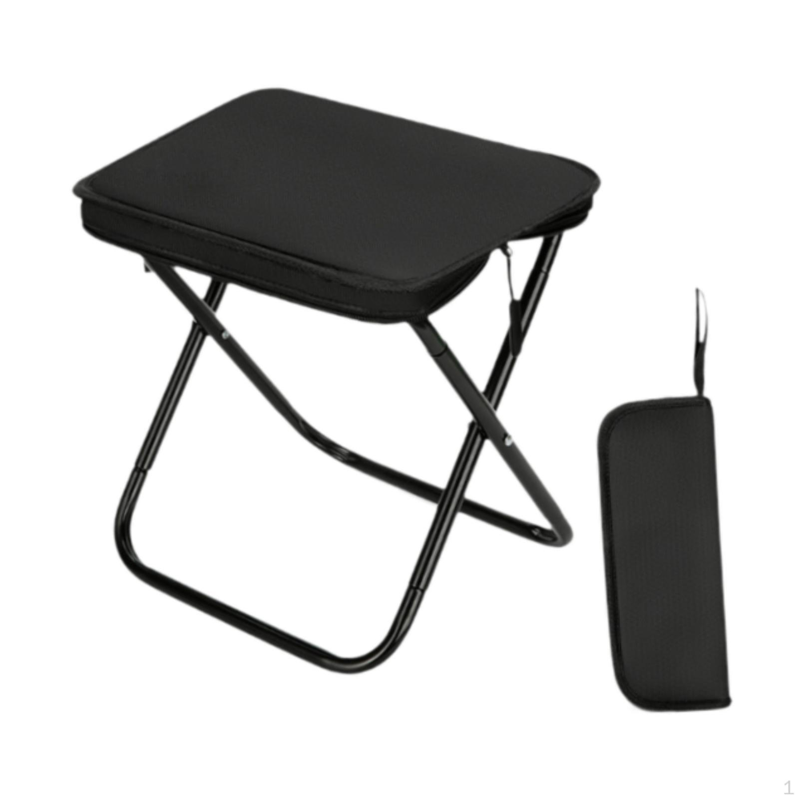 

Походный стул для взрослых складной грузоподъемностью 130 кг, рыболовный, X-образная рама для пешего туризма, барбекю чёрный