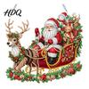 Handgemaakte Kerstversieringen Faux Diamant Art Kit Kerstman Sneeuwpop Hangende Versiering DIY Feestelijke Strass Decoraties Acryl Hanger met Strass