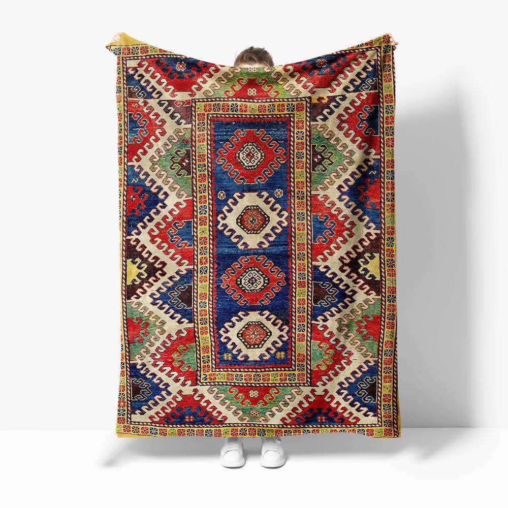 Турецкий ковер Килим Винтажный ручной работы ковер для гостиной Ковер с длинным ворсом Богемский домашний декор Напольный коврик Покрывало 75x100cm