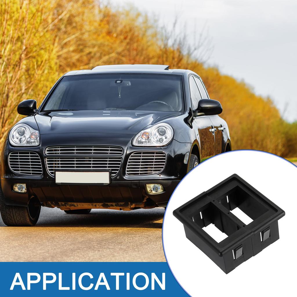 ABSOPRO 2-facks LED-ljus Instrumentpanelsvippströmbrytare Panelhus Hållare Vippströmbrytare Panelmontering ABS Svart