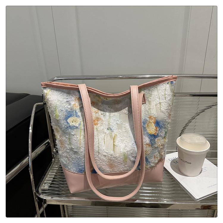 2025 Fashion Casual Shoulder & Hand-Carried Bucket Bag - Large Capacity, Fresh & Simple Design