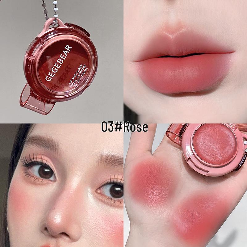 Gege Bear Lippen- und Wangen-Rouge-Creme: Highlighting & Contouring, Anti-Aging Lippen-Schlamm für natürliche Schönheit.