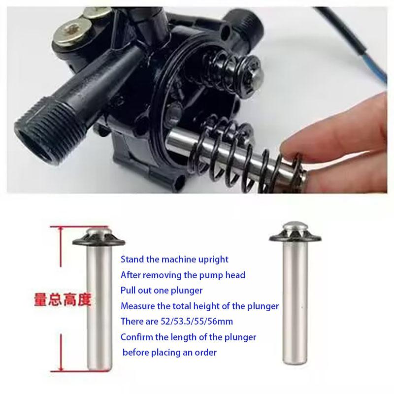 Household Portable High Pressure Cleaning Machine Car Wash Pump Head Car Wash Triangular Hole Pump Head Assembly Plunger56mm