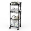 Multi-layer Bathroom Shelf with Wheels - Narrow Gap Storage Trolley