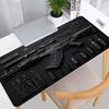Tappetino Mouse Grande per Pistola Fucile Revolver Design Gaming di Precisione Base in Gomma Antiscivolo da Scrivania 80x40 Superficie Lavabile Tappetino per Ufficio
