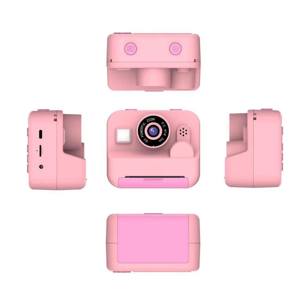 Kids' Instant Camera with Dual Front & Rear Lenses, Multiple Filters, Built-in Games, Flash, and Long-lasting Battery.