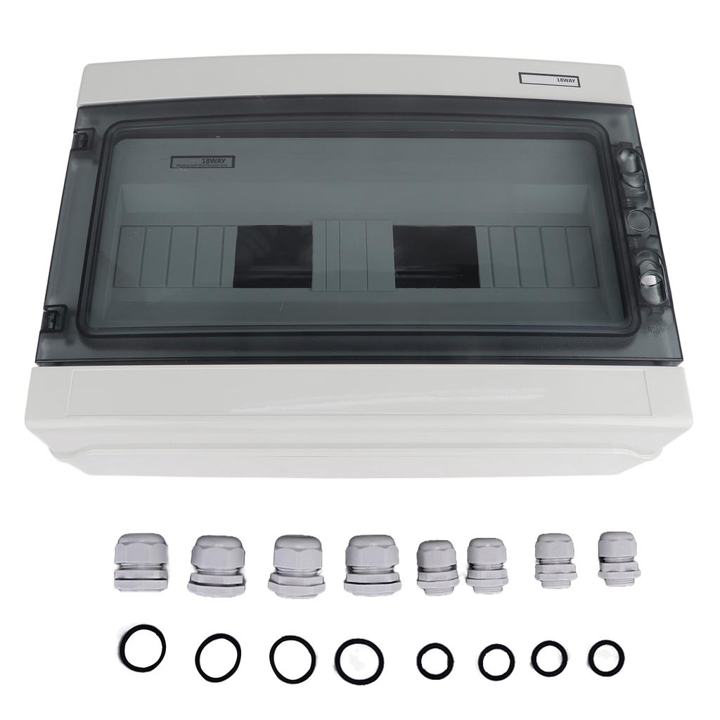 Power Distribution Box Outdoor Waterproof DIN Rail IP65 for Circuit Breaker MCB Power SGHA 18WAY