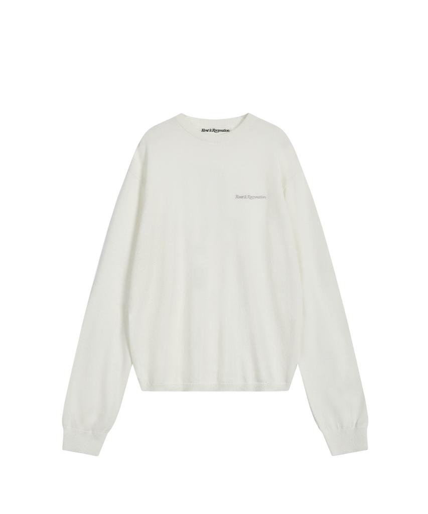 REST&RECREATION Layered Crew Neck Knit - Ivory