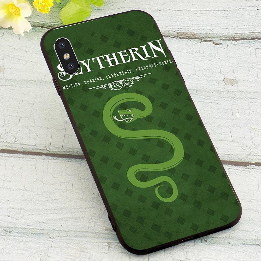 Harry Potter Slytherin School Phone Case for iPhone Plus 6S X Xs XR  11 Pro Max 5S SE Cover