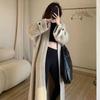 Eleganter Retro Damen Midilanger Warmer Strick-Cardigan, Allround Lockere Strickjacke für Herbst- und Winter-Pendler