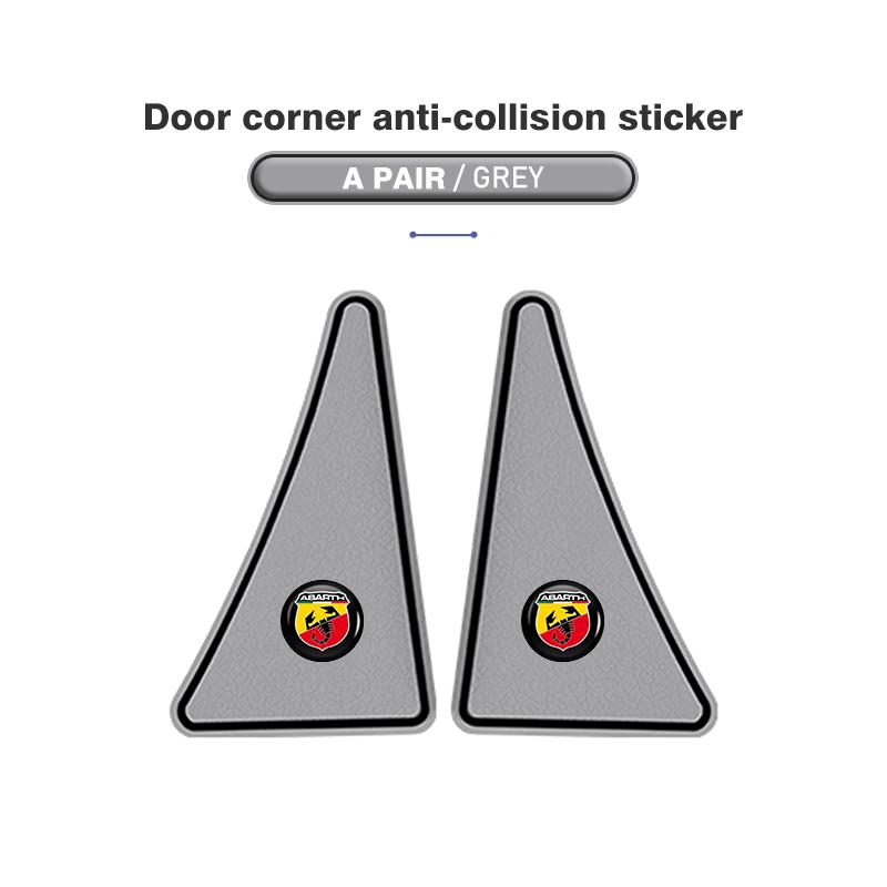 2pcs Car Door Corner Anti-Collision Protector Bumper Sticker For Abarth Freemont Strada 500x Grande Punto Ducato Stilo Palio