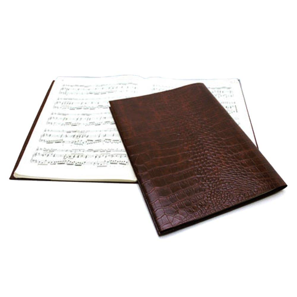 

recycled leather book cover includes for sheet Low-maintenance (double size, bookmark) music, etc. (crocodile-embossed brown)