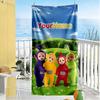 Teletubbies Customize Text Beach Towel Super Soft & Absorbent Perfect for Traveling Yoga Camping and Swimming