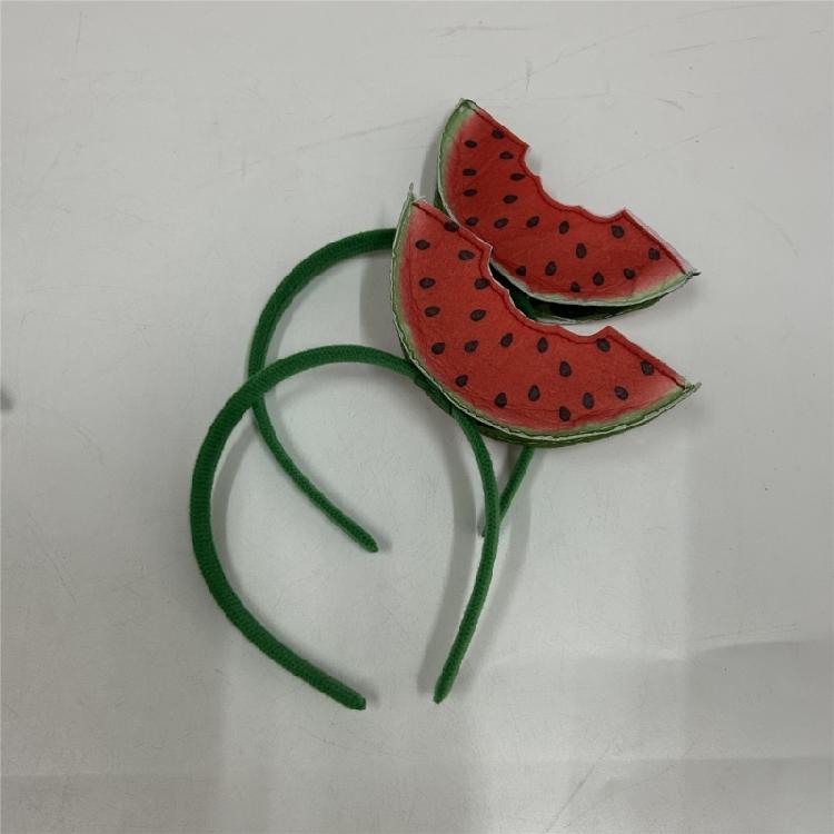 Hawaiian Fruit Headband Adjustable Watermelon Hairband for Dance Performers and Party Celebration Dressingup Props