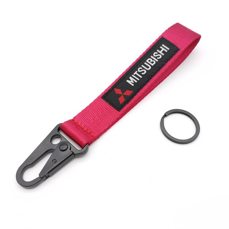 

Car Keychain Lanyard Hanging Strap with Metal key Ring for Mitsubishi Lancer Asx Outlander PAJERO L200 Atuko Jinxuan ASX Yige рожевий