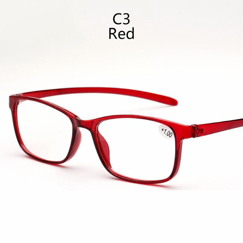 

Tltra-Light Flexible Reading Glasses Square Frame Men And Women Presbyopic Hyperopia Eyeglasses Diopters +1.0 1.5 2 2.5 4.0 +1.0