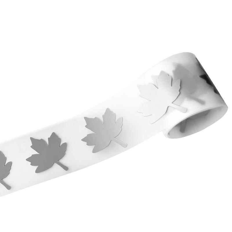 Reflective Tapes Parch High Visible Vinyl Film Sticker Heat Transfer Diy Parches Ropa Clothes Stickers Iron On Fabric Maple Leaf