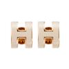 Mini Brincos H Banhados a Ouro Brincos Femininos Ouro Rosa Marrom Claro H608002FO55