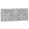 VidaXL Buffets 2 Pcs Concrete Grey Engineered Wood 3185411