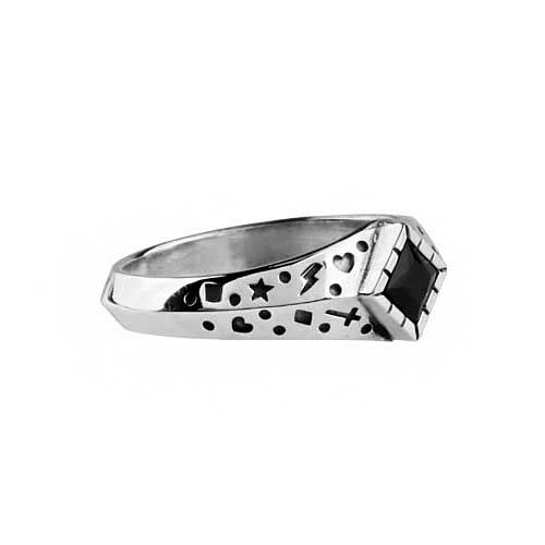 Anonymous Artisan Oldschool Dot Ring 1 -Onyx