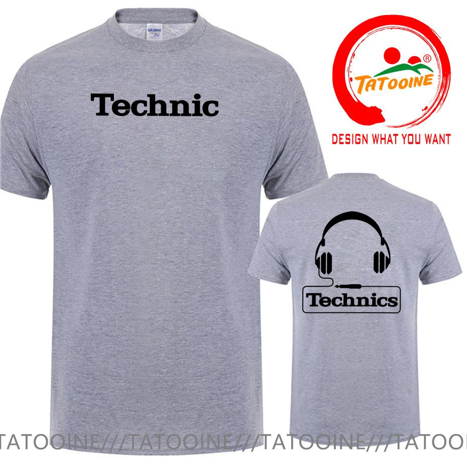 Technics Headphone Print T Shirts Unisex Disco Dj Party House Detroid Harajuku Fashion T Shirt Oversized Tshirt Trendy Dj Tee Tops