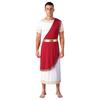 Mens Halloween Ancient Greek Toga Costume Short Sleeve Retro Gold Decoration Cosplay Roman Robe