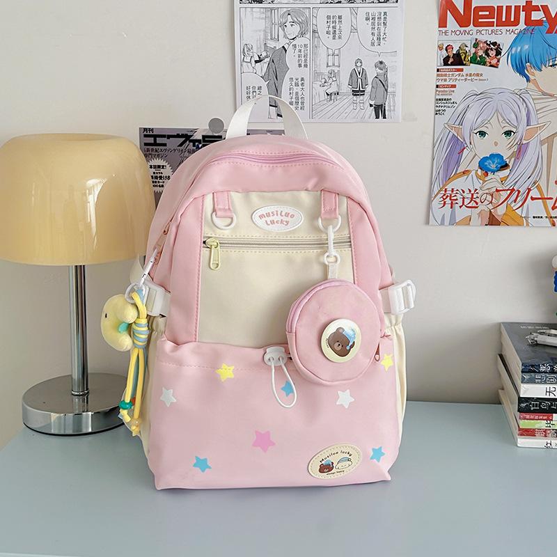 The New Schoolbag Is High-value, Fresh and Sweet, Candy-colored Backpack, Light and Large-capacity Mental Illness for Junior High School Students