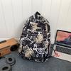 Schoolbag Korean Version Japanese Ins Fashion Trend Schoolbag Male Trendy Brand Couple Graffiti Print Junior High School Student Backpack