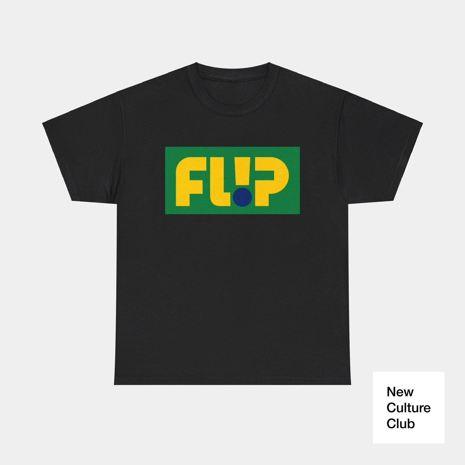 Flip Skateboards Футболка Skate Classic 90-х Блочный дизайн Цвета Зеленый Желтый S