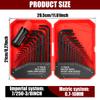 35Pcs L-shaped Allen Wrench Set Chrome Vanadium Steel 0.028-3/8 Inch Standard SAE and 0.7-10 Mm Metric Bicycle Repair Fasteners