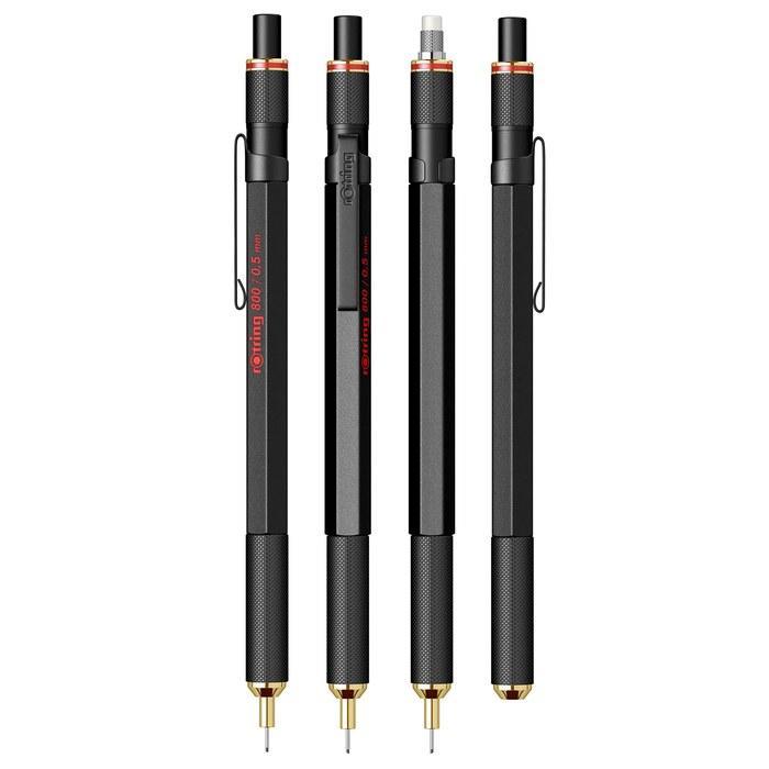 Rotring Rotring 800 Black Mechanical Pencil 0.5mm Retractable Tip 1904447